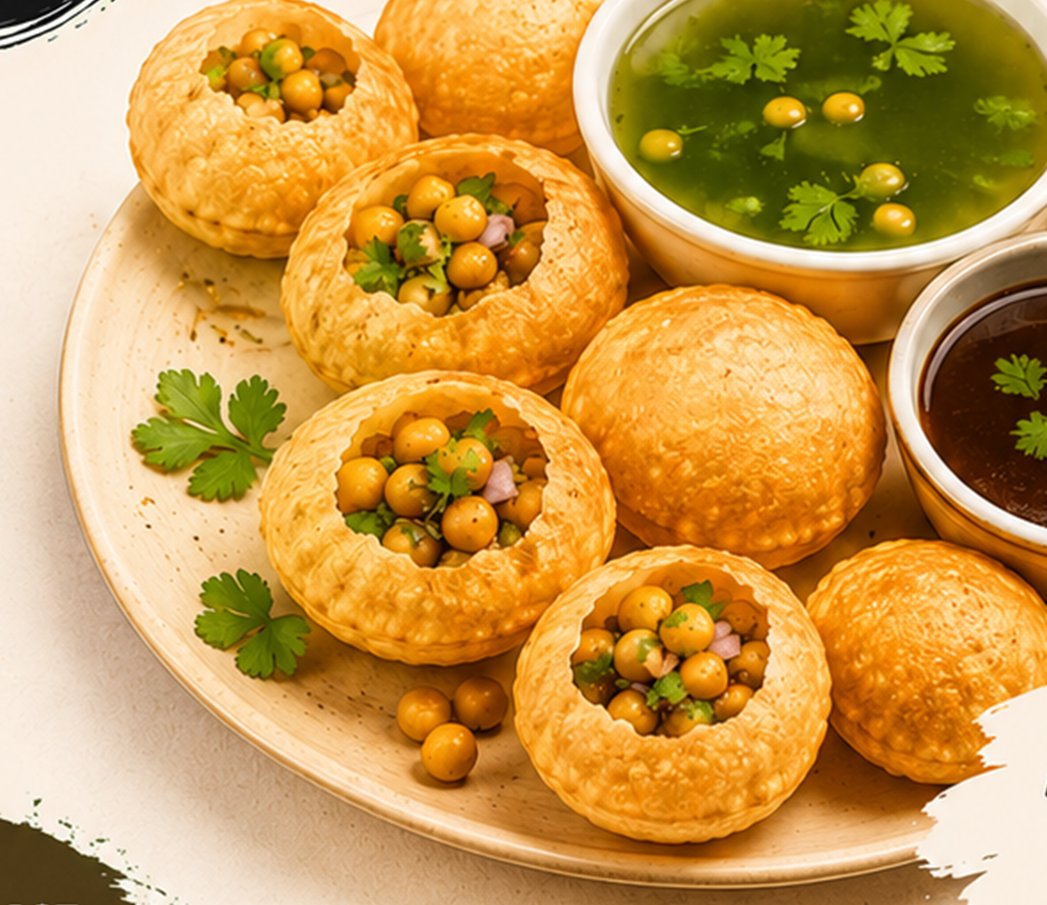 Signature pani puri plate